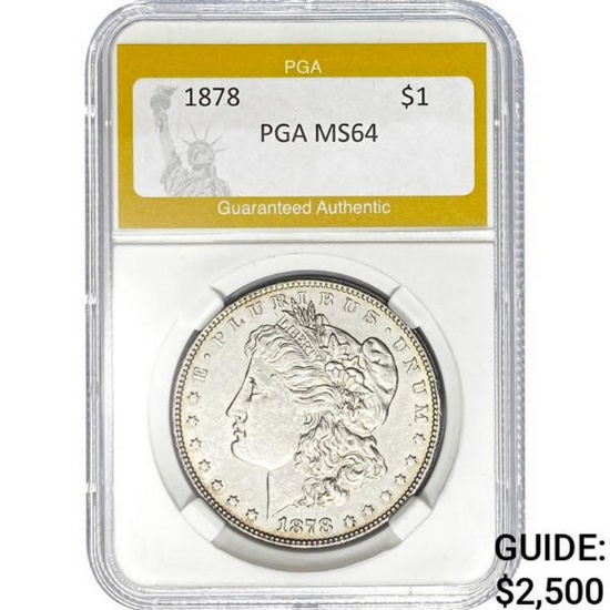 1878 $1 Morgan Dollar PGA MS64