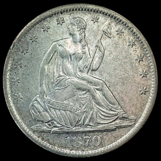 1870-S Seated Liberty Half Dollar CLOSELY UNCIRCULATED