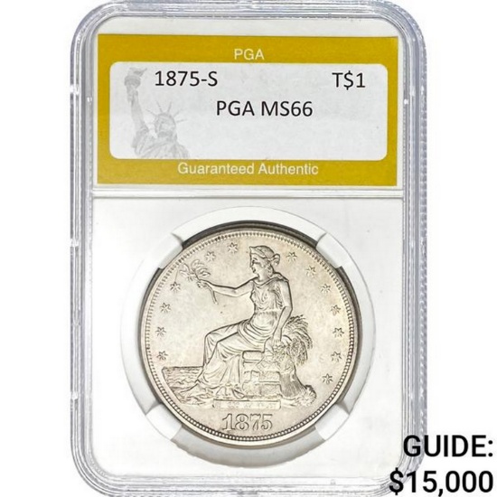 1875-S Trade Dollar PGA MS66