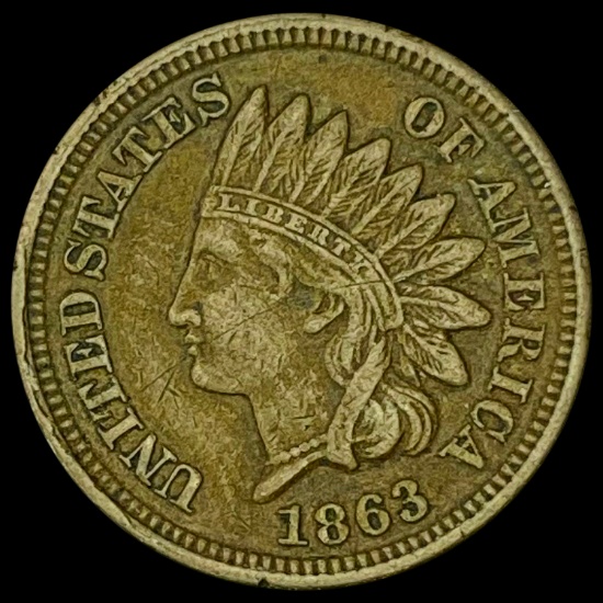 1863 Indian Head Cent LIGHTLY CIRCULATED