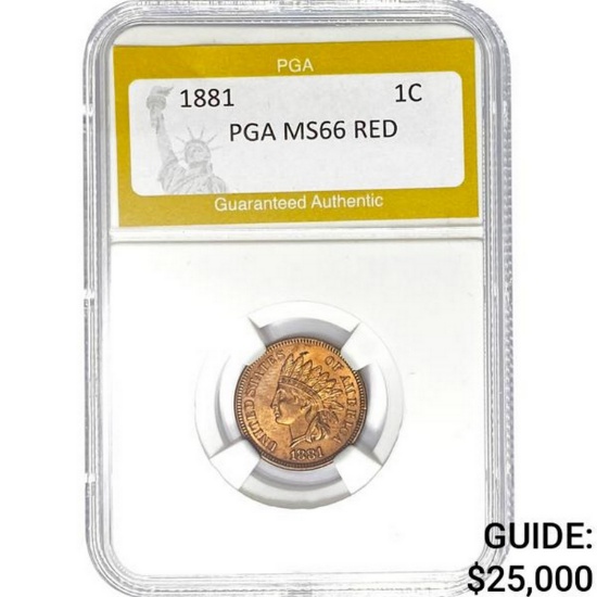 1881 1C PGA MS66 RED