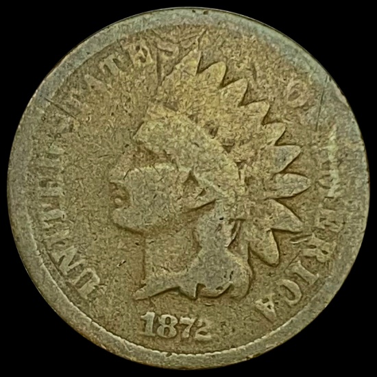1872 Indian Head Cent NICELY CIRCULATED