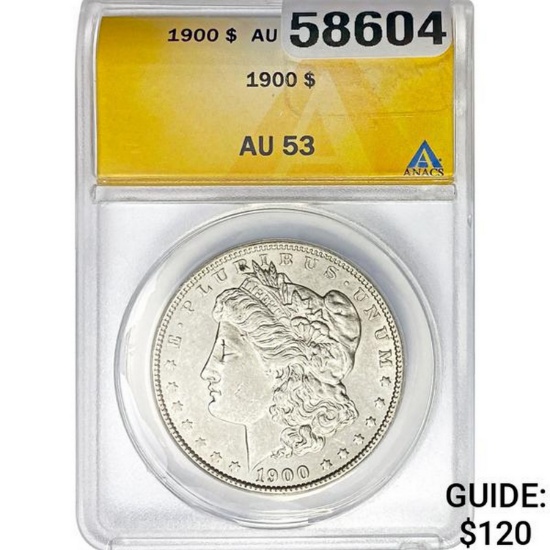 1900 Morgan Dollar ANACS AU53