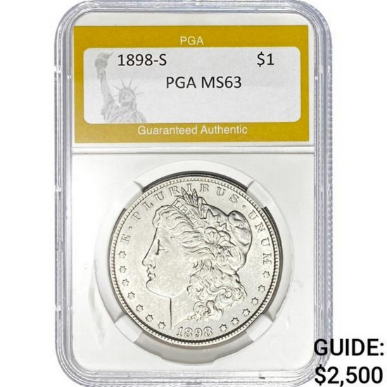 1898-S $1 PGA MS63