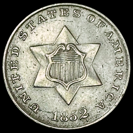 1852 Silver Three-Cent Piece UNCIRCULATED