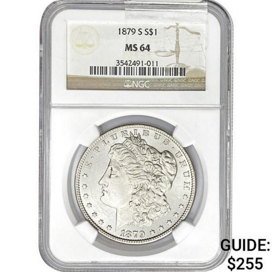 1879-S Morgan Dollar NGC MS64