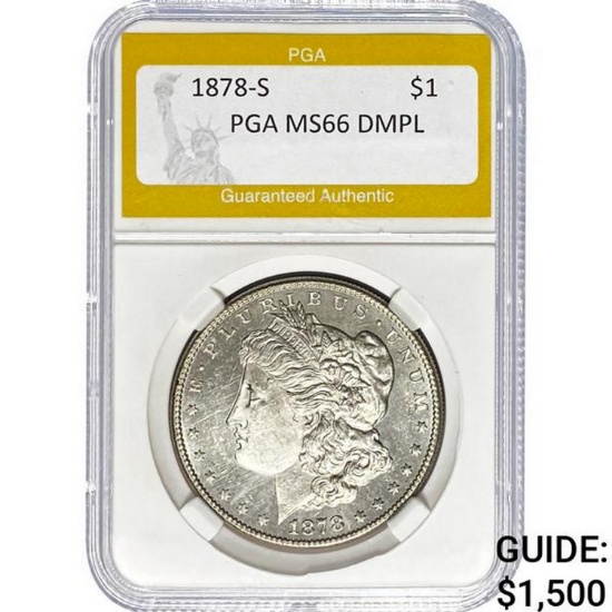 1878-S $1 PGA MS66 DMPL