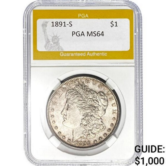 1891-S $1 PGA MS64