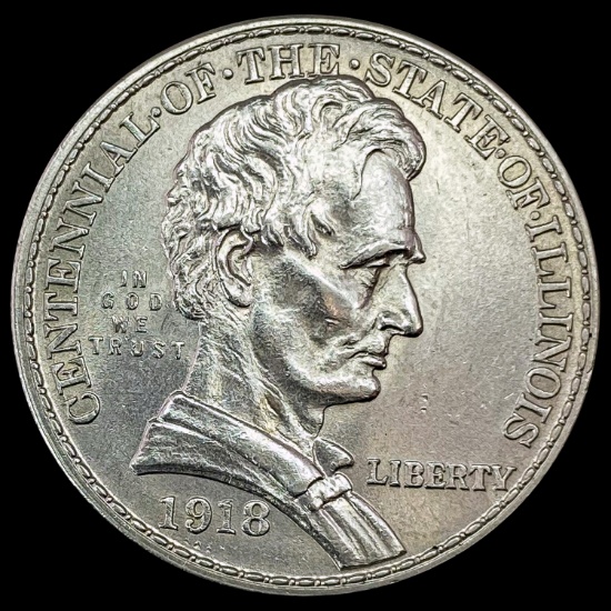 1918 Illinois Centennial Half Dollar CHOICE BU