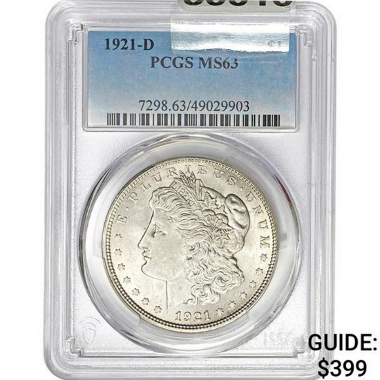 1921-D Morgan Dollar PCGS MS65