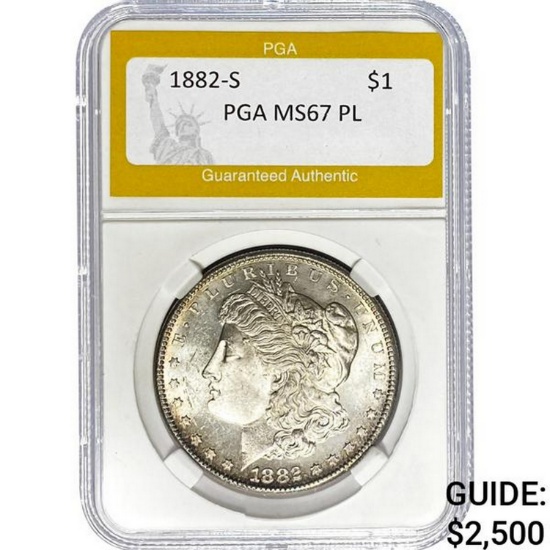 1882-S $1 PGA MS67 PL