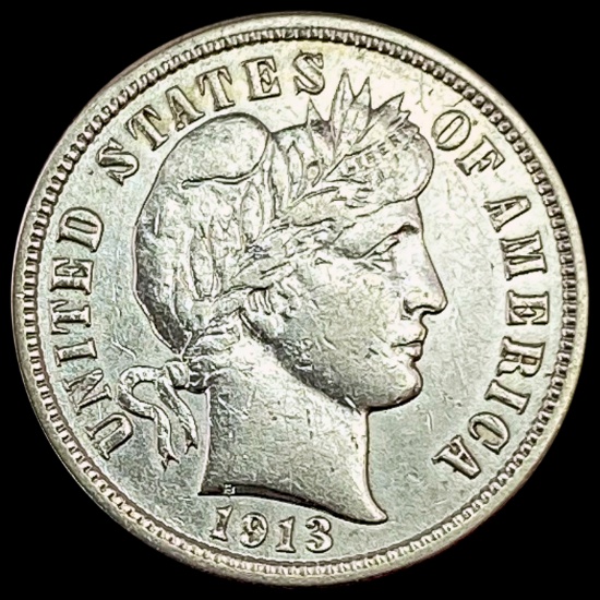 1913 Barber Dime CLOSELY UNCIRCULATED