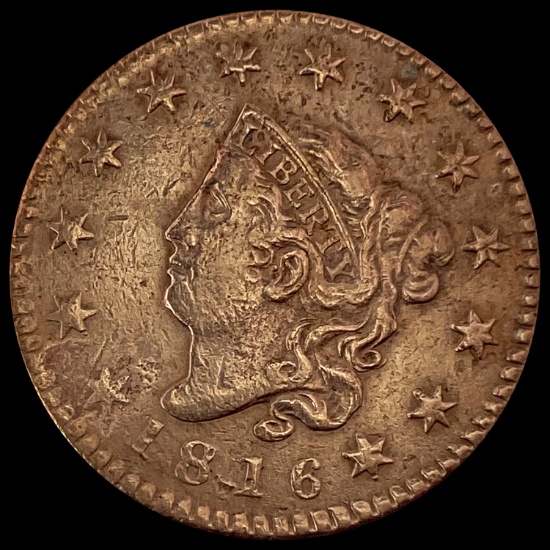 1816 Coronet Head Large Cent NEARLY UNCIRCULATED