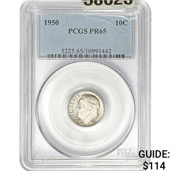 1950 10C PCGS PR65