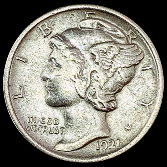 1921 Mercury Dime NEARLY UNCIRCULATED