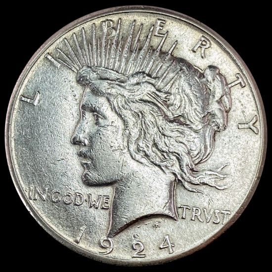 1924-S Peace Dollar CHOICE AU