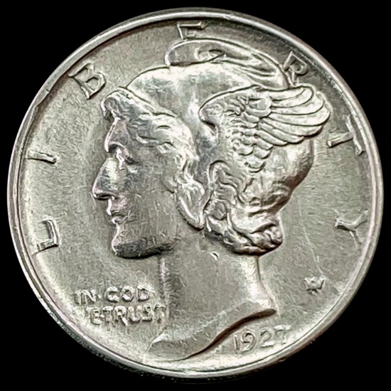 1927-D Mercury Dime CHOICE AU