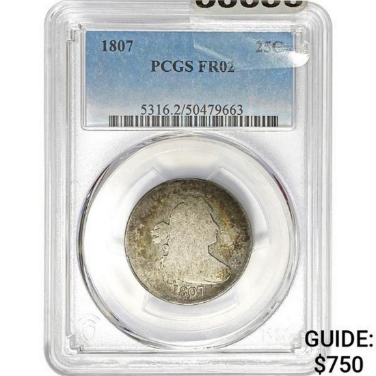 1807 25C Draped Bust Quarter PCGS FR02