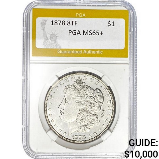 1878 $1 Morgan 8TF PGA MS65+