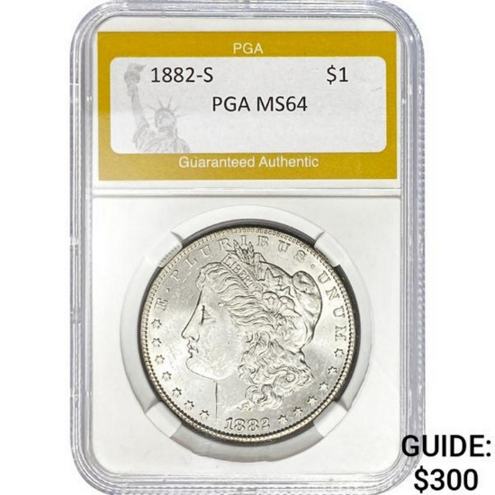 1882-S $1 PGA MS64