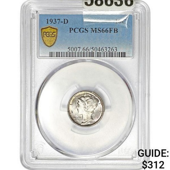1937-D Mercury Dime PCGS MS66FB