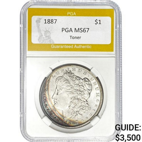 1887 $1 Morgan Dollar PGA MS67
