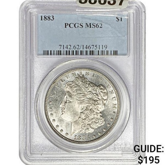 1883 $1 Morgan Dollar PCGS MS62