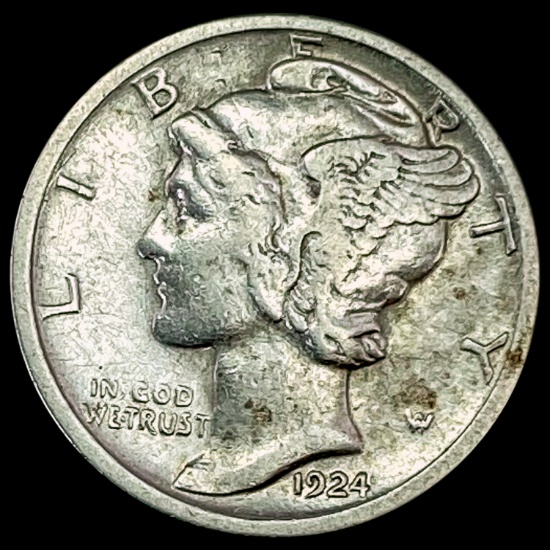 1924-D Mercury Dime CLOSELY UNCIRCULATED
