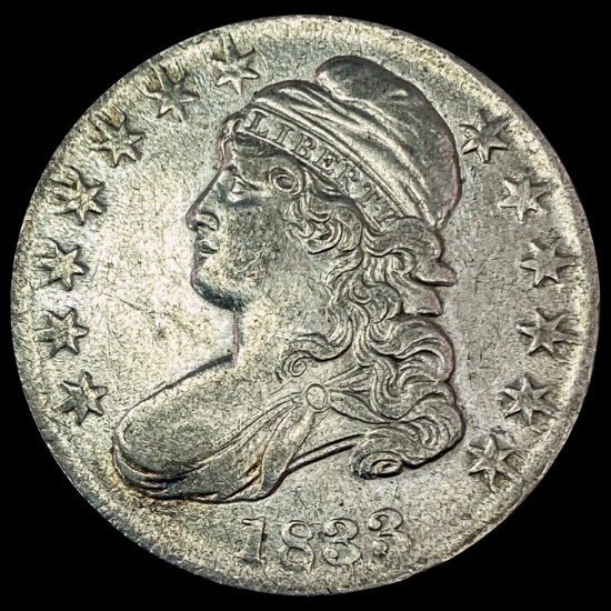 1833 Capped Bust Half Dollar LIGHTLY CIRCULATED