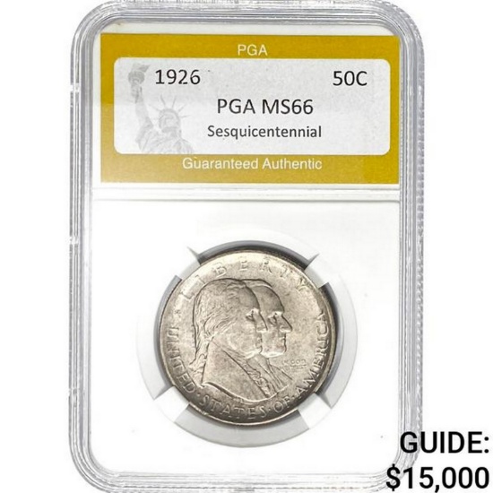 1926 Sesquicentennial 50C PGA MS66