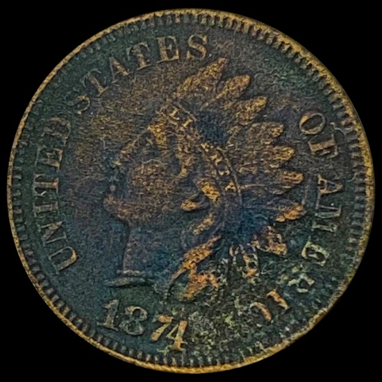 1874 Indian Head Cent NICELY CIRCULATED