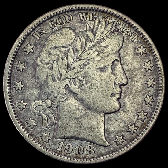 1908-O Barber Half Dollar LIGHTLY CIRCULATED
