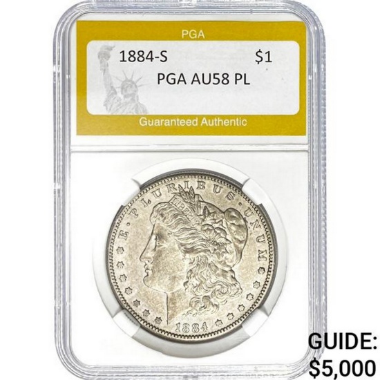 1884-S $1 PGA AU58 PL
