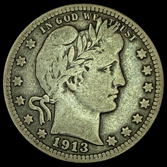 1913 Barber Quarter NICELY CIRCULATED