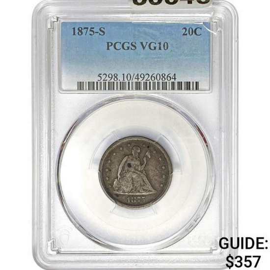 1875-S 20C PCGS VG10