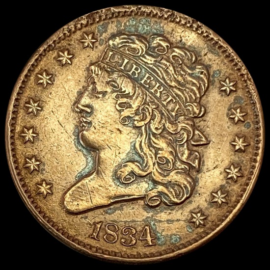 1834 Classic Head Half Cent CLOSELY UNCIRCULATED