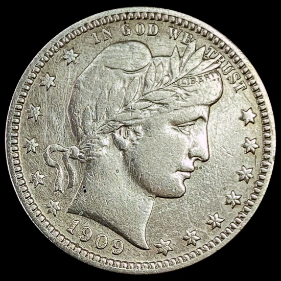 1909 Barber Quarter LIGHTLY CIRCULATED