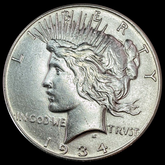 1934-S Peace Silver Dollar NEARLY UNCIRCULATED