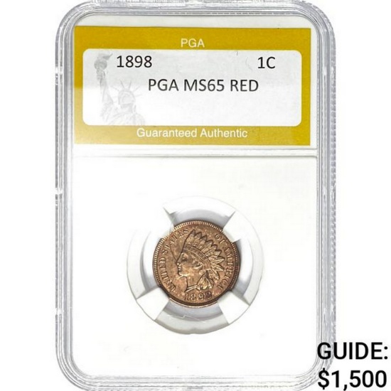 1898 1C PGA MS65 RED