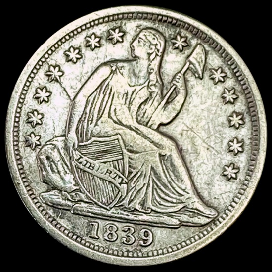 1839-O Seated Liberty Half Dime CLOSELY UNCIRCULATED