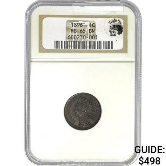 1896 1C NGC MS65 BN