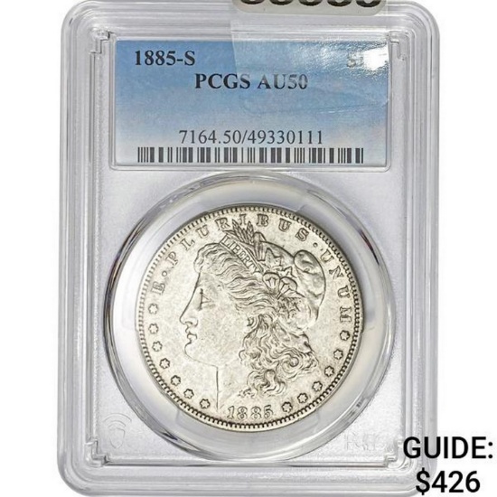 1885-S Morgan Dollar PCGS AU50