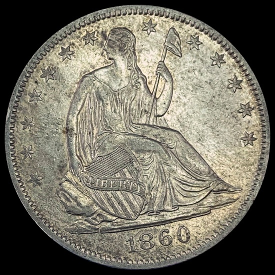 1860-O Seated Liberty Half Dollar CLOSELY UNCIRCULATED