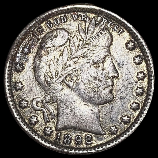 1892 Barber Quarter LIGHTLY CIRCULATED