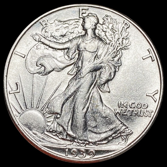 1939-D Walking Liberty Half Dollar CHOICE AU