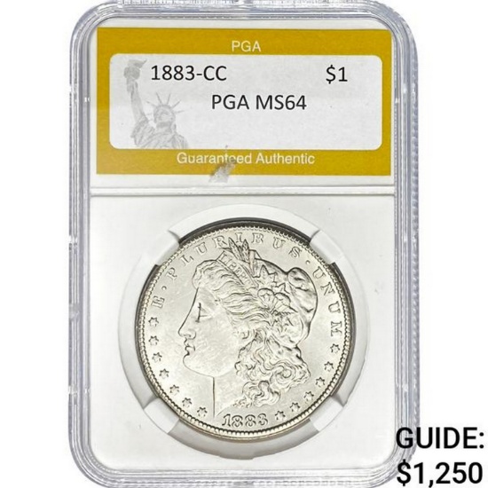 1883-CC Morgan Dollar PGA MS64