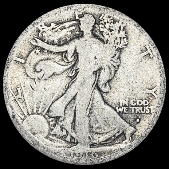 1916-S Walking Liberty Half Dollar NICELY CIRCULATED