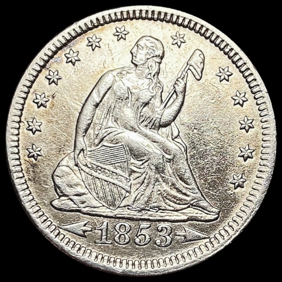1853 Arrows Seated Liberty Quarter UNCIRCULATED