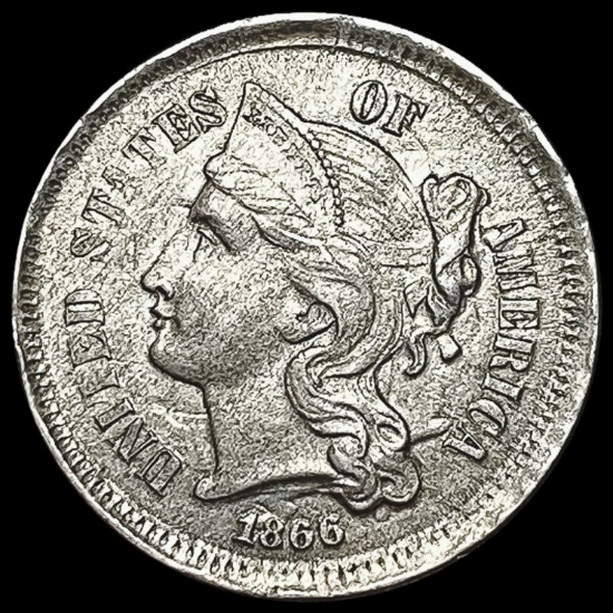 1866 Three-Cent Nickel CLOSELY UNCIRCULATED