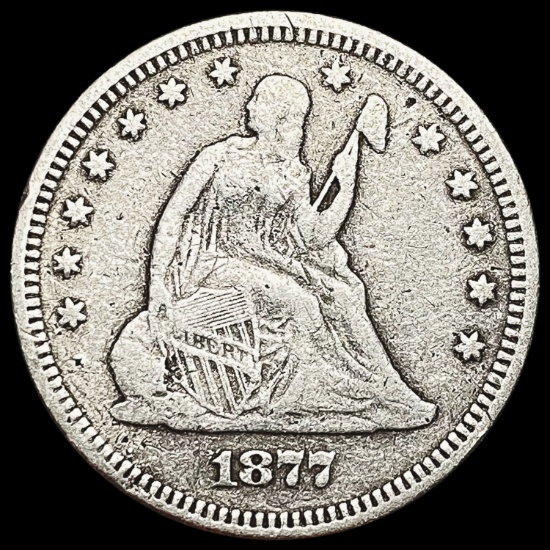1877 Seated Liberty Quarter NICELY CIRCULATED